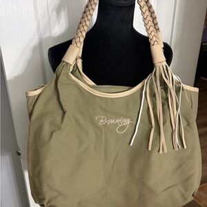 Browning Dixie Concealed Carry Purse, Olive Green/Tan color.